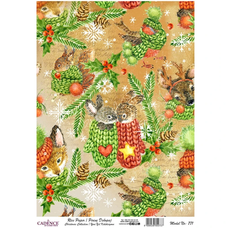 Рисовая бумага для декупажа Cadence A3,771 30x42 см