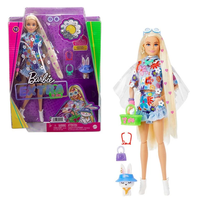 Кукла Mattel Barbie Extra Doll Flower Power HDJ45, 30 см
