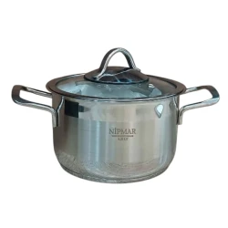 Qazan Nipmar, paslanmayan polad, gümüşü, 12 sm, 0.75 l