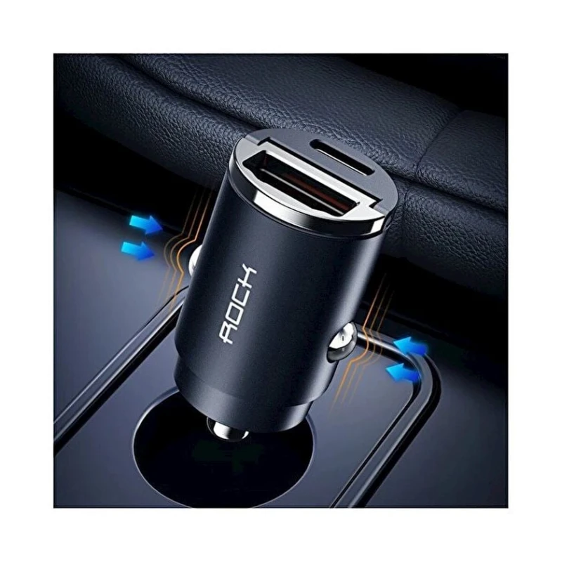 Автомобильное зарядное устройство Rock H15 Black Автомобильное зарядное устройство Rock H15 Black