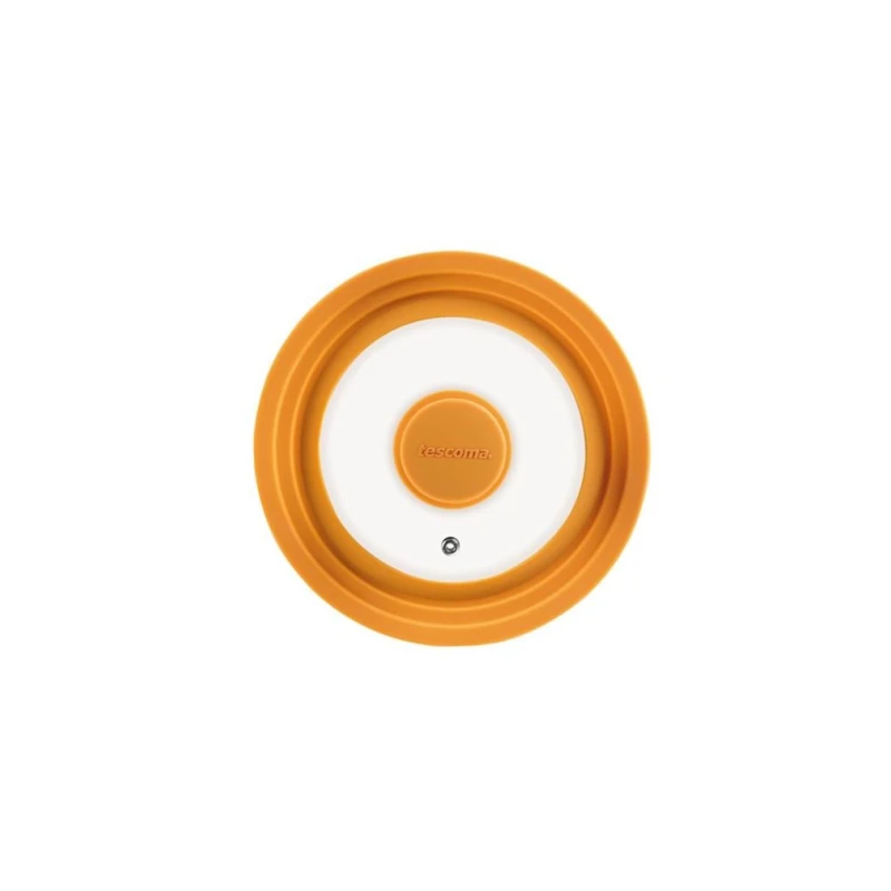 Крышка Hom-me 101368, стекло/силикон, желтая Крышка Hom-me 101368, стекло/силикон, желтая