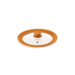 Крышка Hom-me 101368, стекло/силикон, желтая Крышка Hom-me 101368, стекло/силикон, желтая