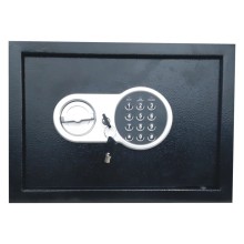 Mebel seyfi Strong C-25 AT, elektron kodlu kilid və açar ilə, qara, 250x350x250 mm, 6.5 kq