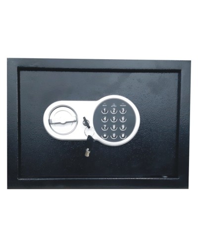 Mebel seyfi Strong C-25 AT, elektron kodlu kilid və açar ilə, qara, 250x350x250 mm, 6.5 kq