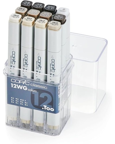 Markerlər dəsti Copic Classic Grau Warm Gray 12 rəng