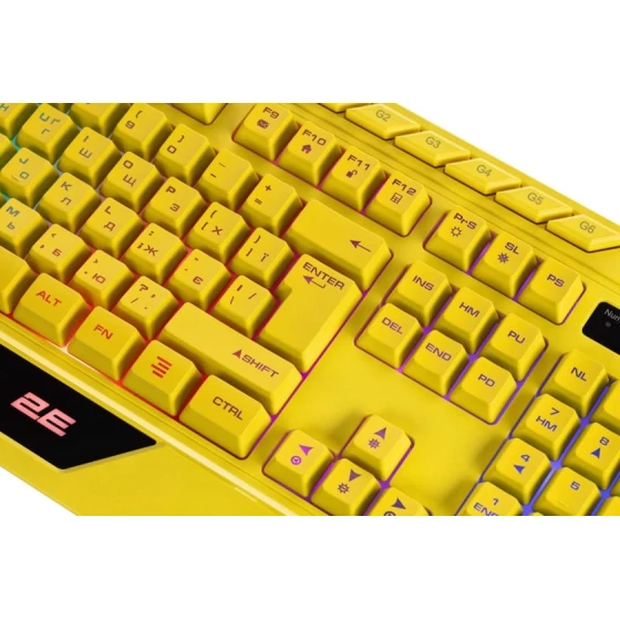 Игровая клавиатура 2E Gaming KG315 Yellow (2E-KG315UYW) Игровая клавиатура 2E Gaming KG315 Yellow (2E-KG315UYW)
