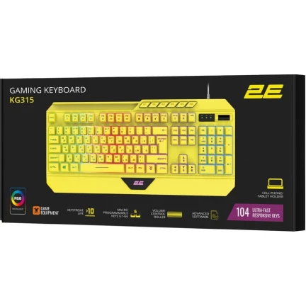 Игровая клавиатура 2E Gaming KG315 Yellow (2E-KG315UYW) Игровая клавиатура 2E Gaming KG315 Yellow (2E-KG315UYW)