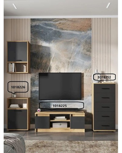 Çarpayıyanı tumba 3563_LETNEWPicTumbaAndrZС, LDSP, rəngbərəng, 30x70.5x50 sm