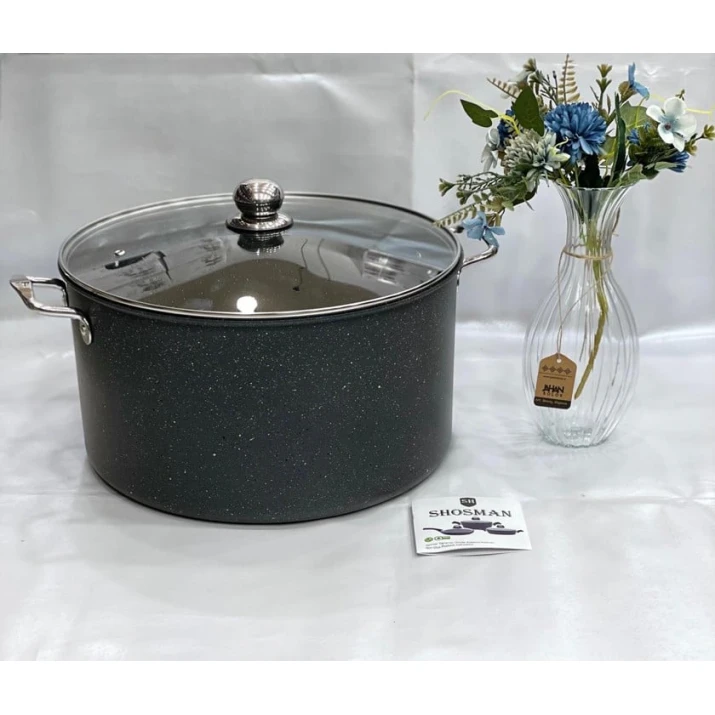 Кастрюля Shosman SHA-00004542, гранит, серая, 36 см Кастрюля Shosman SHA-00004542, гранит, серая, 36 см