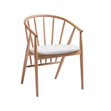 Stul JYSK Arnborg, 60x58x79 sm, palıd/parça, bej/krem rəngi, 1 əd