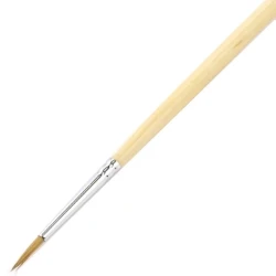 Кисть №2 Невская Палитра Сонет колонок микс, круглая, длинная лакированная ручка, 2 мм