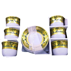 Набор чайный Green PC-0092, золотистый/белый, на 6 персон