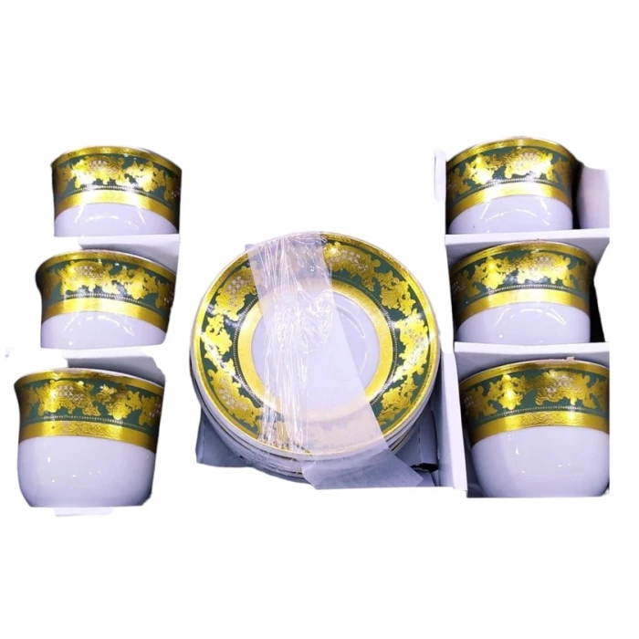 Набор чайный Green PC-0092, золотистый/белый, на 6 персон Набор чайный Green PC-0092, золотистый/белый, на 6 персон