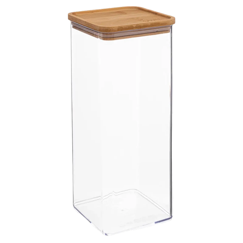 Емкость для хранения 5Five Eske, прозрачная, пластик/бамбук, 2000 мл