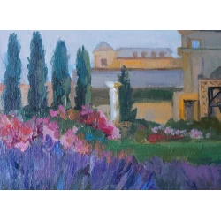 Картина Maksim WoodShop Вид на Мечеть Тезепир, Баку, холст, 30х40х15 см