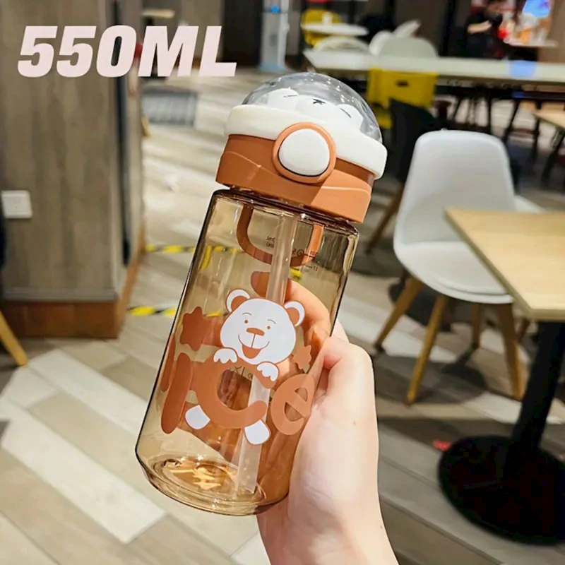 Бутылка для воды Nice, 550 мл, пластик, коричневая