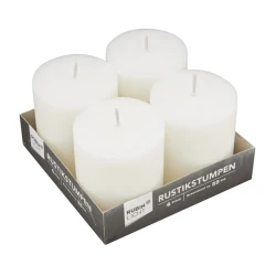 Набор свечей Rubin Licht 80/68 мм, 4 шт, белый