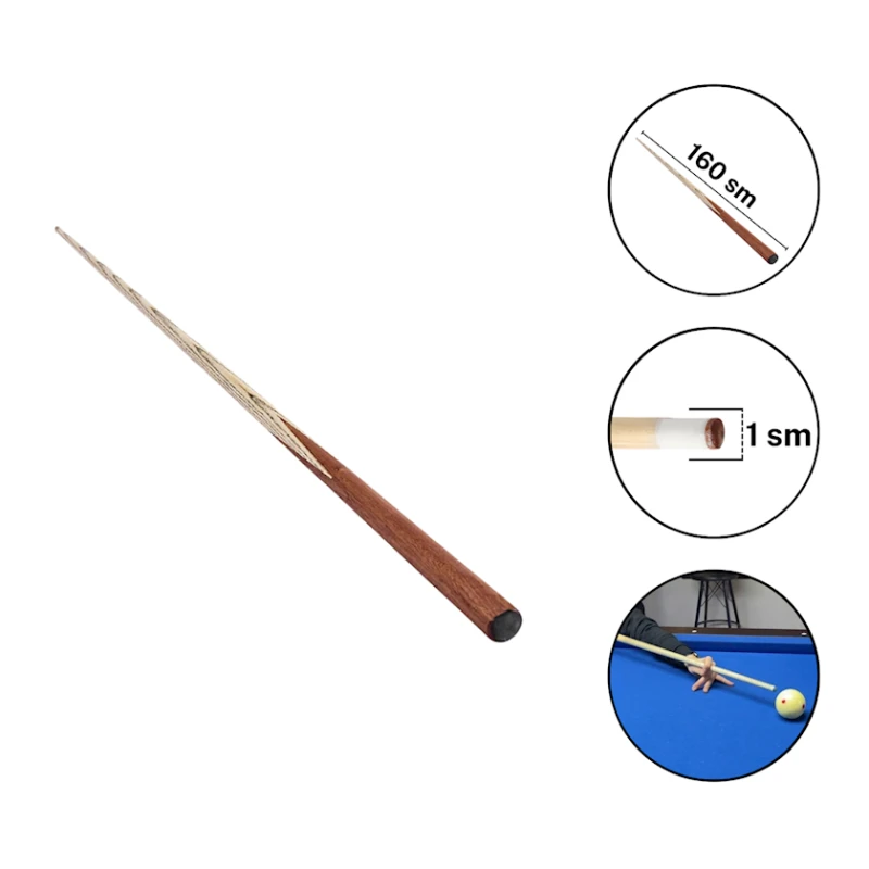 Бильярдный кий 1597/2, 160 см, коричневый Бильярдный кий 1597/2, 160 см, коричневый