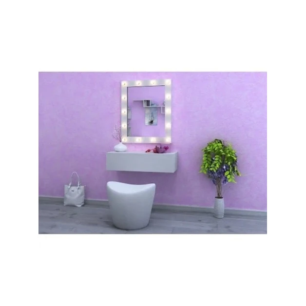 Туалетный столик Art Mebel 8, ламинат, 17x71x30 см, белый Туалетный столик Art Mebel 8, ламинат, 17x71x30 см, белый