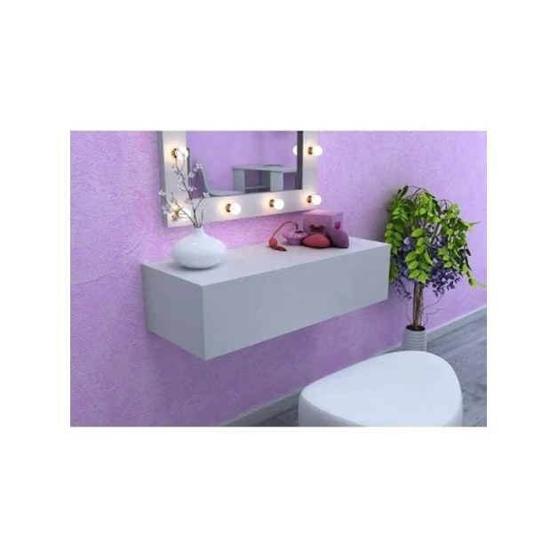 Туалетный столик Art Mebel 8, ламинат, 17x71x30 см, белый Туалетный столик Art Mebel 8, ламинат, 17x71x30 см, белый