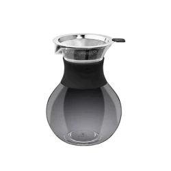 Кофейник Wilmax Thermo WL‑888854/A 0.95 л, 1 шт, 14x13.2 см, стекло, прозрачный, черный