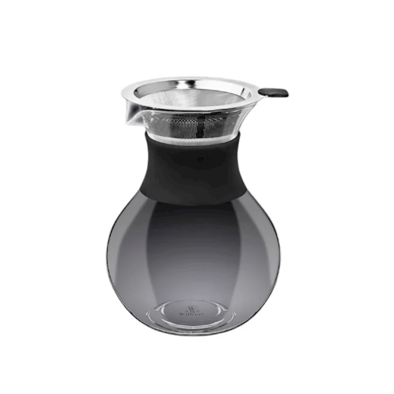 Кофейник Wilmax Thermo WL‑888854/A 0.95 л, 1 шт, 14x13.2 см, стекло, прозрачный, черный Кофейник Wilmax Thermo WL‑888854/A 0.95 л, 1 шт, 14x13.2 см, стекло, прозрачный, черный