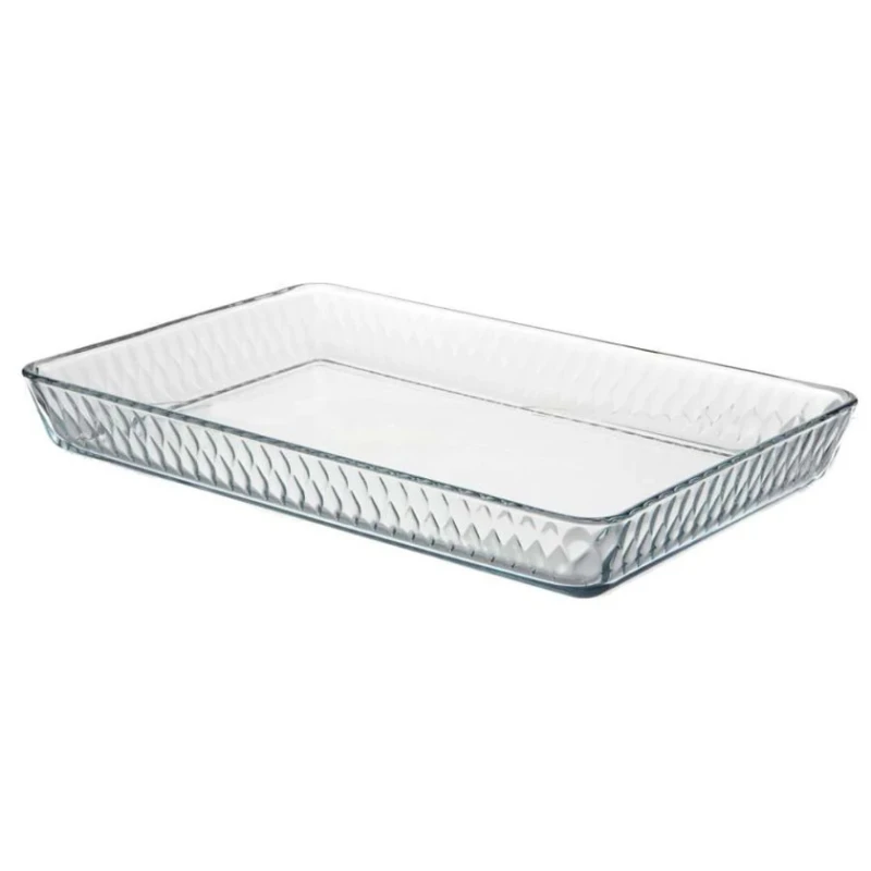 Bişirmə üçün forma Borcam, şüşə, şəffaf, 37 sm