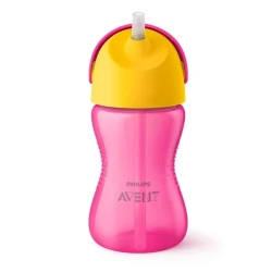 Поильник с трубочкой Philips AVENT, 300 мл, 12+ месяцев, Розовый Поильник с трубочкой Philips AVENT, 300 мл, 12+ месяцев, Розовый