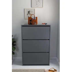 Тумба для обуви Art Mebel, ЛДСП, антрацит, 30х60х80 см Тумба для обуви Art Mebel, ЛДСП, антрацит, 30х60х80 см