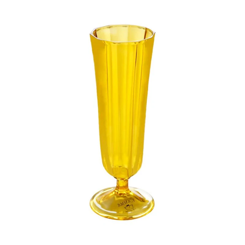 Бокал Porland Champagne, стекло, желтый, 130 мл