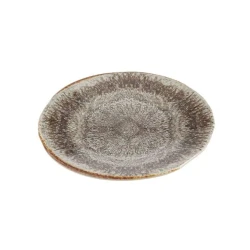 Тарелка Porland Stoneware Iris, круглая, 29 см, коричневая