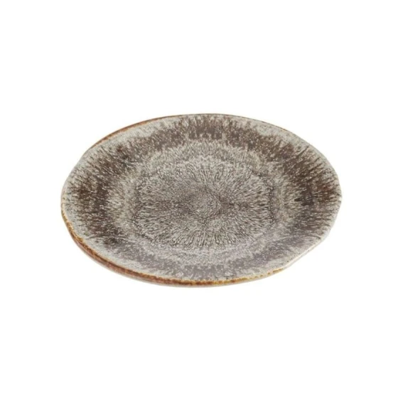 Тарелка Porland Stoneware Iris, круглая, 29 см, коричневая