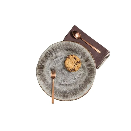 Тарелка Porland Stoneware Iris, круглая, 29 см, коричневая