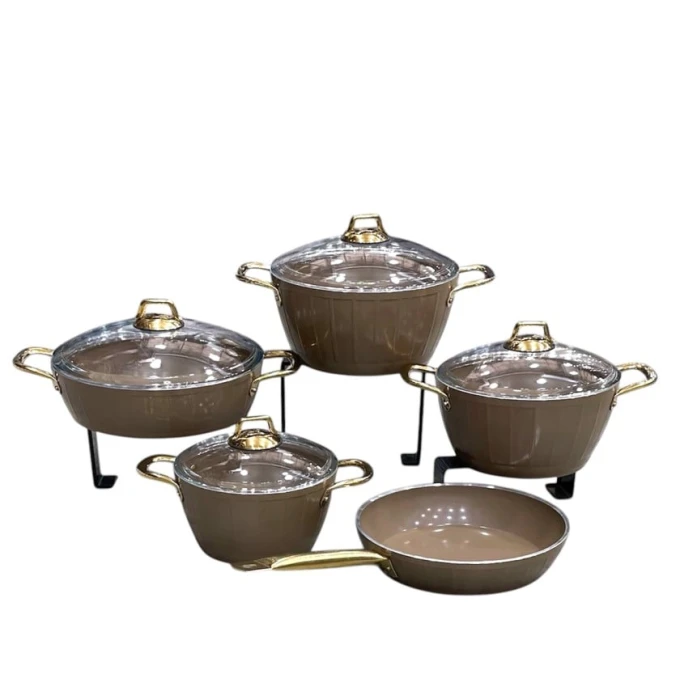 Набор кастрюль Bonera SHA-00006599, гранит, коричневый, 20/26/28 см, 9 шт