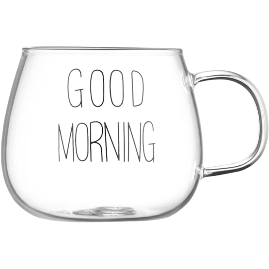 Набор чашек Ardesto Good Morning AR2635GM, 2 шт, 350 мл, боросиликатное стекло, прозрачный Набор чашек Ardesto Good Morning AR2635GM, 2 шт, 350 мл, боросиликатное стекло, прозрачный