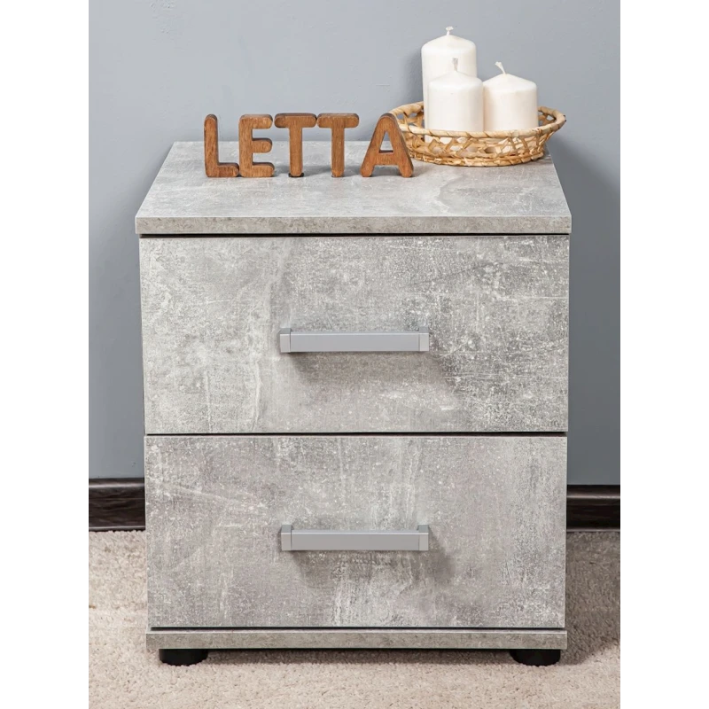 Тумба прикроватная ЛДСП, cерая, 45х39х40 см