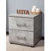 Тумба прикроватная ЛДСП, cерая, 45х39х40 см