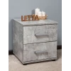 Тумба прикроватная ЛДСП, cерая, 45х39х40 см