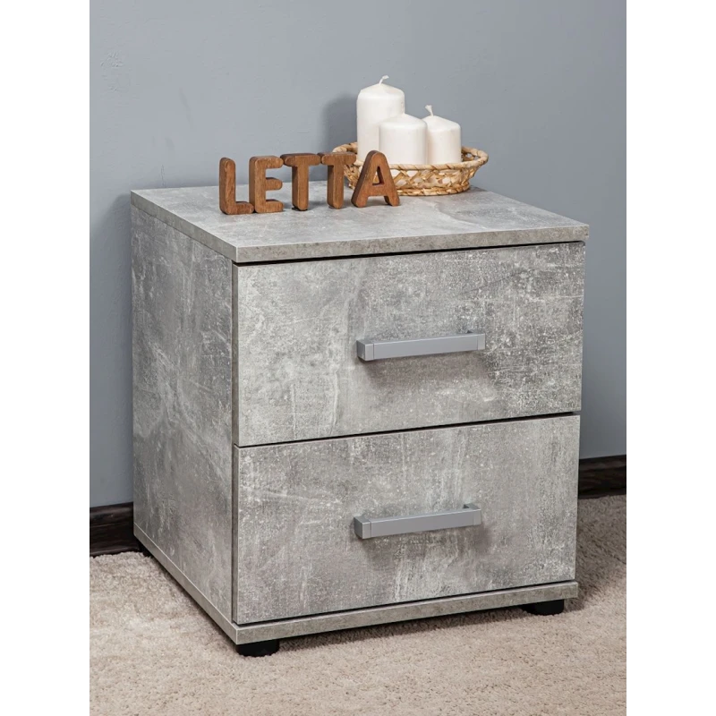 Тумба прикроватная ЛДСП, cерая, 45х39х40 см