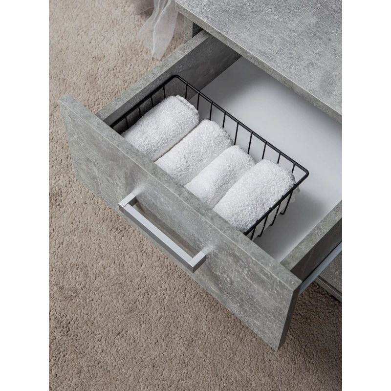 Тумба прикроватная ЛДСП, cерая, 45х39х40 см