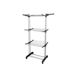 Сушилка для белья Tiga 17015, серая/черная, 20 м, 65x25x175 см Сушилка для белья Tiga 17015, серая/черная, 20 м, 65x25x175 см