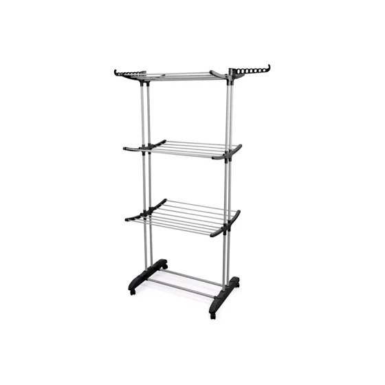 Сушилка для белья Tiga 17015, серая/черная, 20 м, 65x25x175 см Сушилка для белья Tiga 17015, серая/черная, 20 м, 65x25x175 см