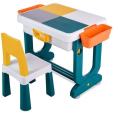 Uşaq oyun masası stul ilə S800, 85x47x56/55x33x33 sm, rəngbərəng
