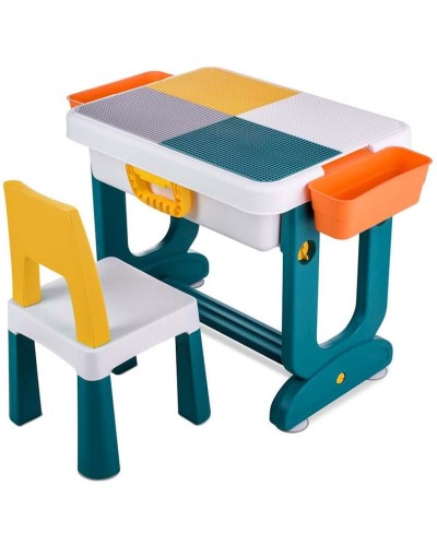 Uşaq oyun masası stul ilə S800, 85x47x56/55x33x33 sm, rəngbərəng