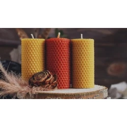 Свеча Happy Store Organic большая, бежевый, воск