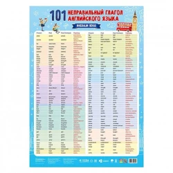 Плакат дидактический Геодом 101 неправильный глагол английского языка