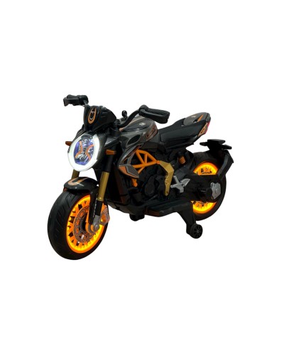 Uşaq elektrik motosikli MT800SRI, 5+ yaş, qara/sarı