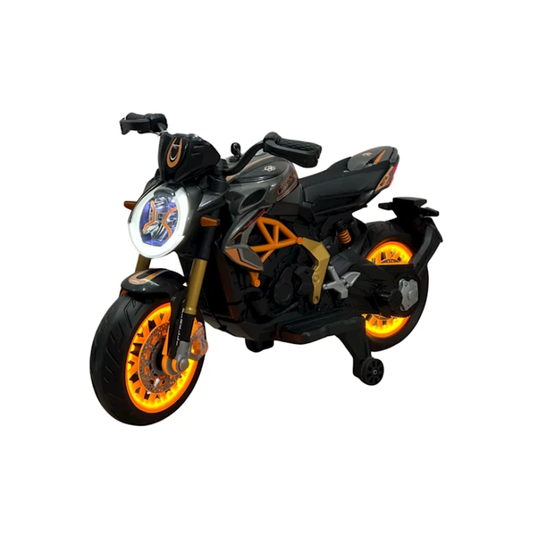 Uşaq elektrik motosikli MT800SRI, 5+ yaş, qara/sarı