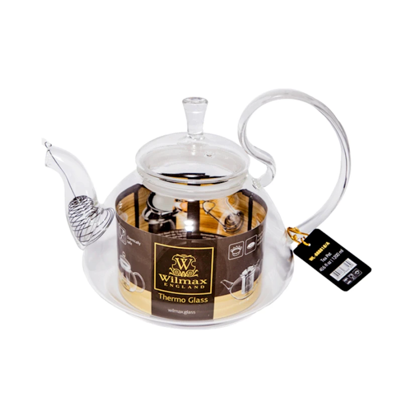 Заварной чайник Wilmax Thermo Glas 888818 1.2л, стекло, с крышкой, прозрачный Заварной чайник Wilmax Thermo Glas 888818 1.2л, стекло, с крышкой, прозрачный