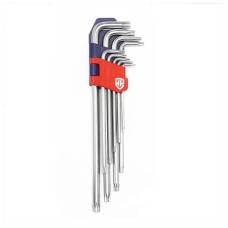 Г formalı uzadılmış açar dəsti Workpro Torx WP222003, 9 əd